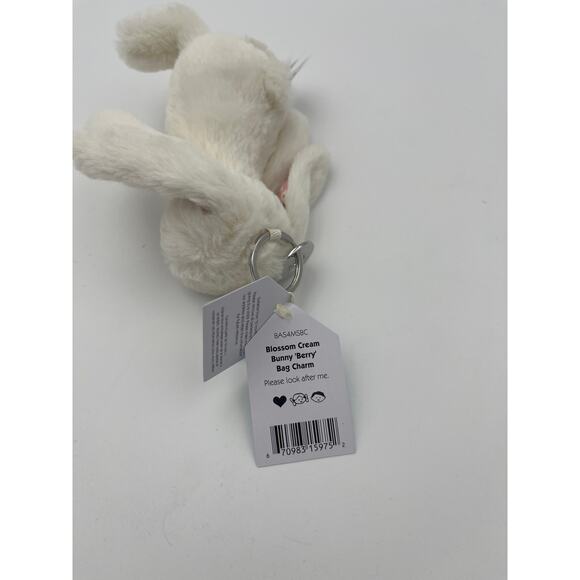 NWT Jellycat Blossom Cream Bunny Berry Bag Charm - Picture 3 of 3